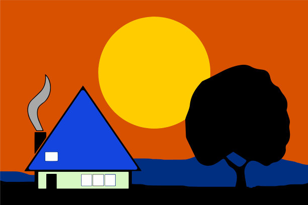 夜屋在大自然中图片下载