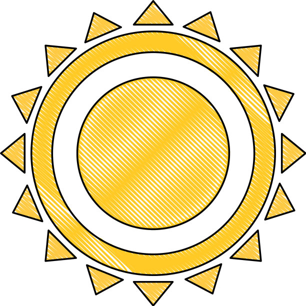 夏季太阳孤立图标图片下载
