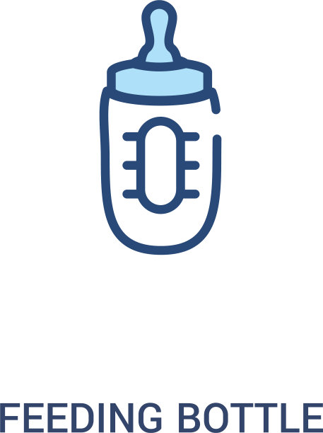 奶瓶概念2彩色图标简单线条图片下载