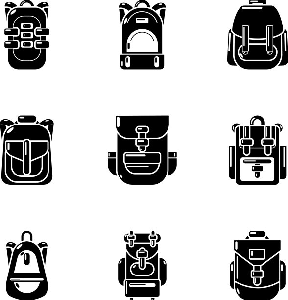 背包图标设置简单的风格图片下载