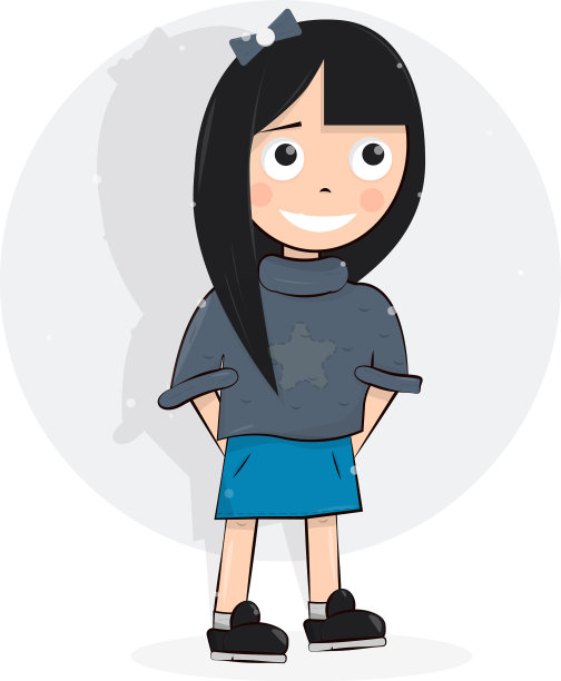 卡通人物的女孩图片下载