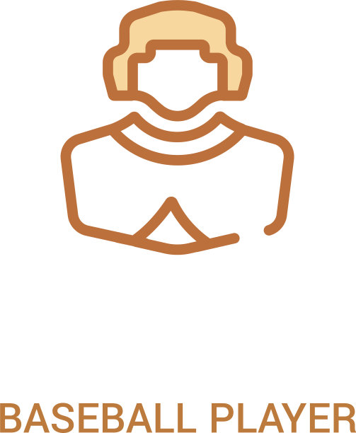 棒球运动员概念2彩色图标简单图片下载