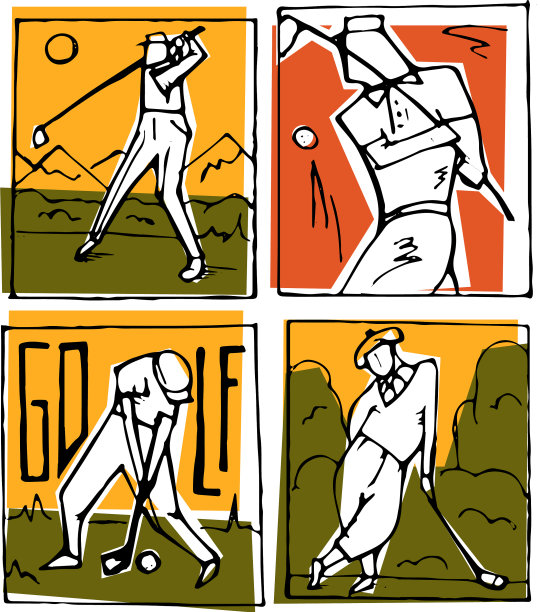 高尔夫俱乐部图标海报集图片下载