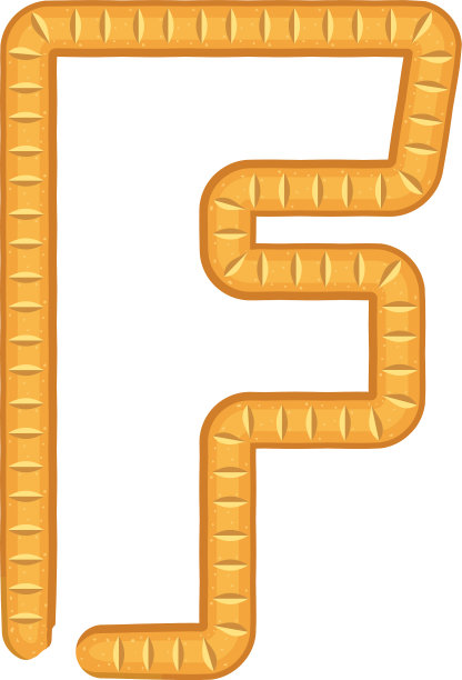 字母f面包图标卡通风格图片下载