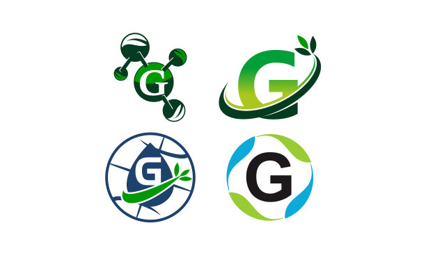 绿色项目解决方案模板集图片下载