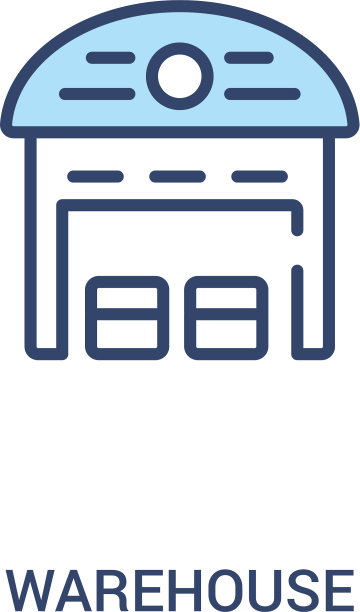 仓库概念2彩色图标简单线条图片下载