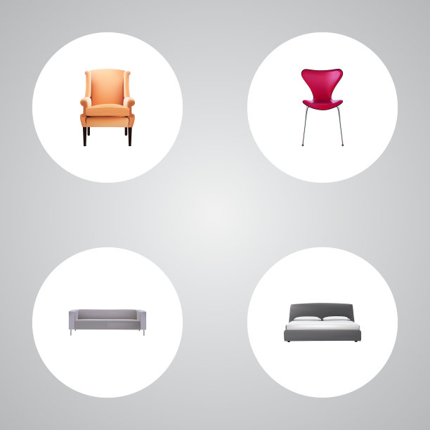设计一套具有现实符号的座椅沙发图片下载