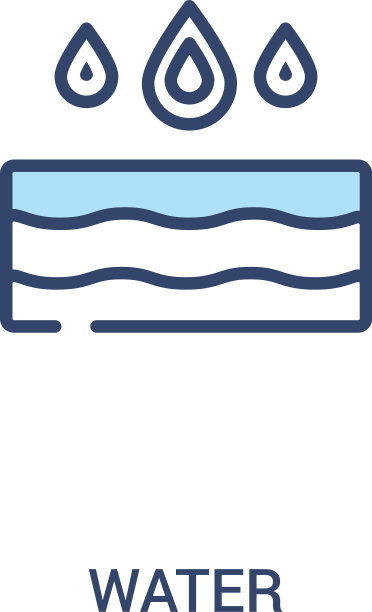 水概念2彩色图标简单的线条元素图片下载