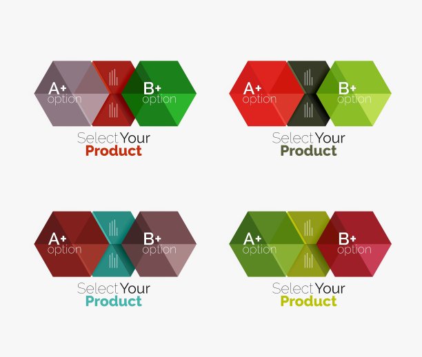 几何纸商业信息图布局图片下载