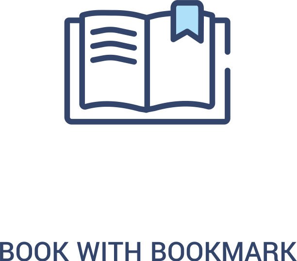 书与书签概念2彩色图标简单图片下载