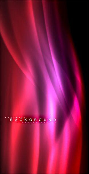 氖发光的波，神奇的能量和光运动图片下载