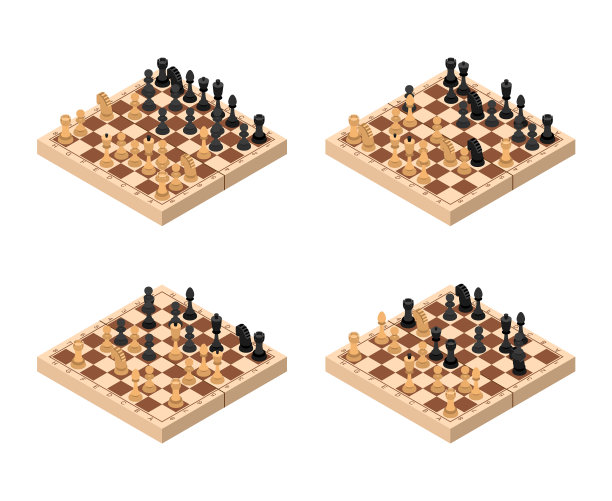 国际象棋套装2.5D视图图片下载