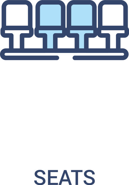 座椅概念2彩色图标简单的线条元素图片下载