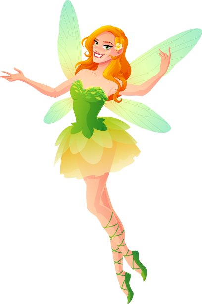 飞翔，呈现绿翼仙子图片下载