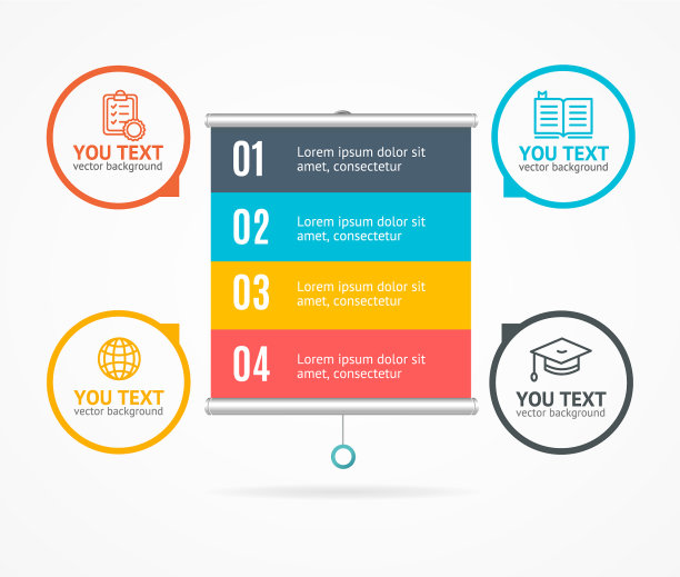 商业信息图表选项横幅卡片的概念图片下载