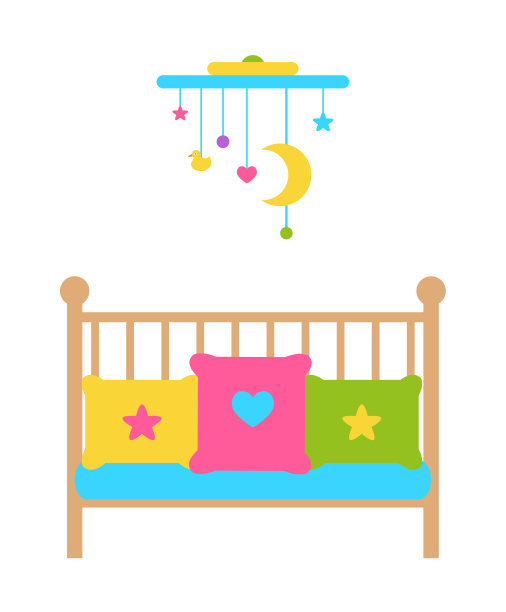 带栅栏或格子的婴儿床图片下载