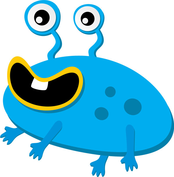 可爱可爱丑陋吓人滑稽吉祥物怪兽图片下载