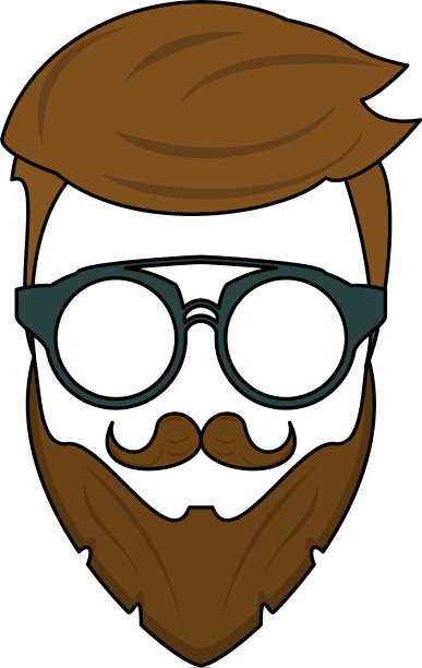 时髦的发型和眼镜图片下载