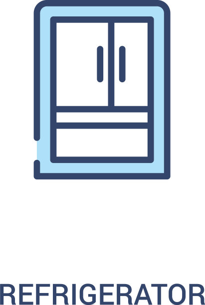冰箱概念2彩色图标简单线条图片下载