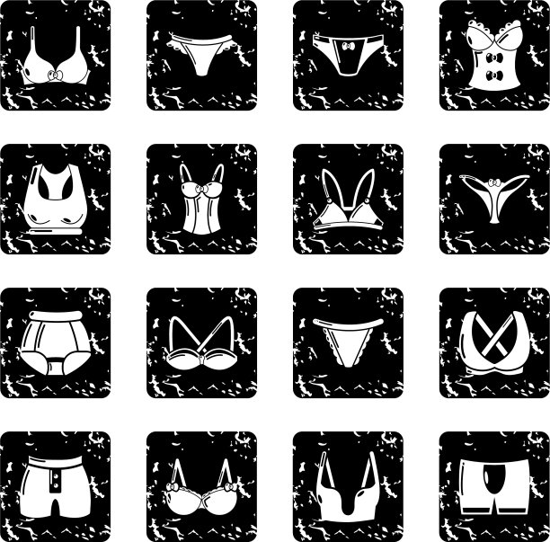 内衣类型图标设置垃圾摇滚图片下载