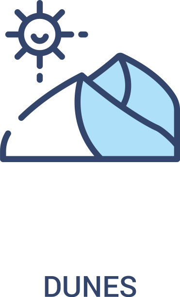 沙丘概念2颜色图标简单的线元素图片下载