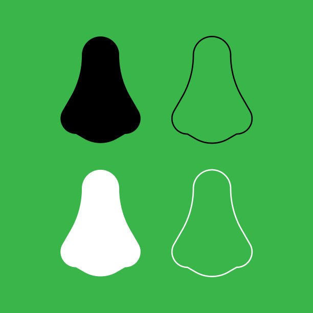 鼻子图标黑白颜色设置图片下载