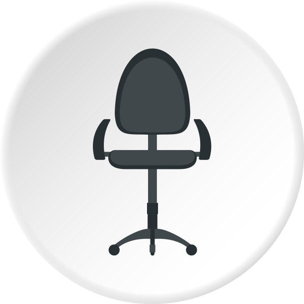 黑色现代办公椅图标圈图片下载