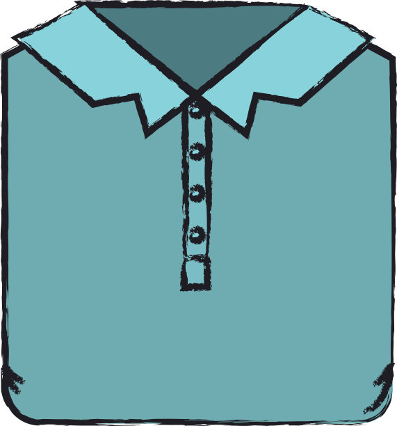 彩色模糊轮廓的男子马球衬衫图片下载