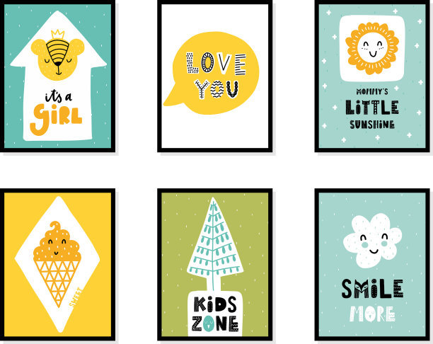 斯堪的纳维亚室内儿童海报图片下载