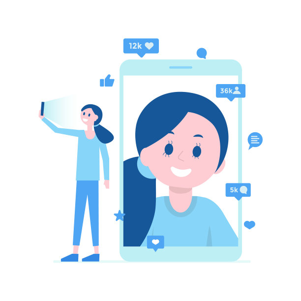 女孩自拍视频呼叫很多赞图片下载