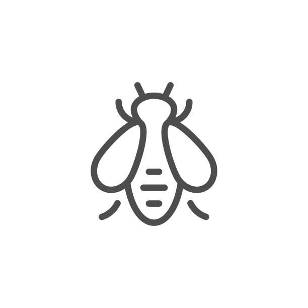蜜蜂线条图标图片下载