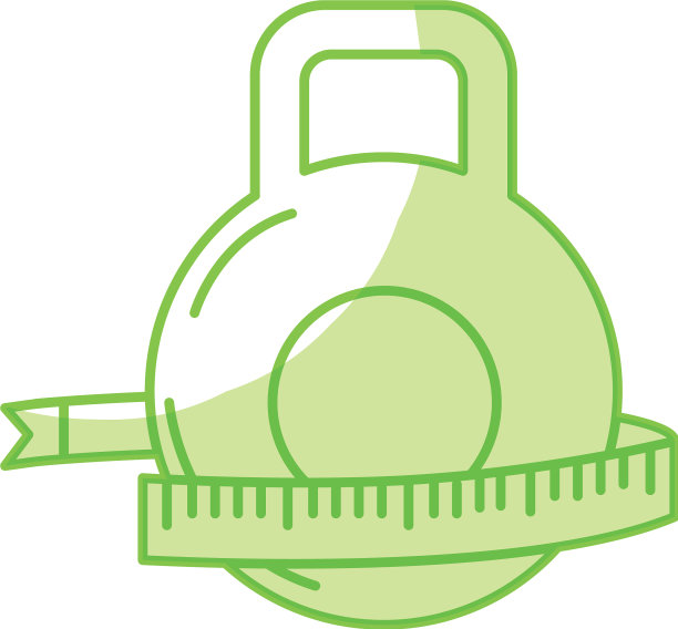 剪影哑铃与测量健康图片下载