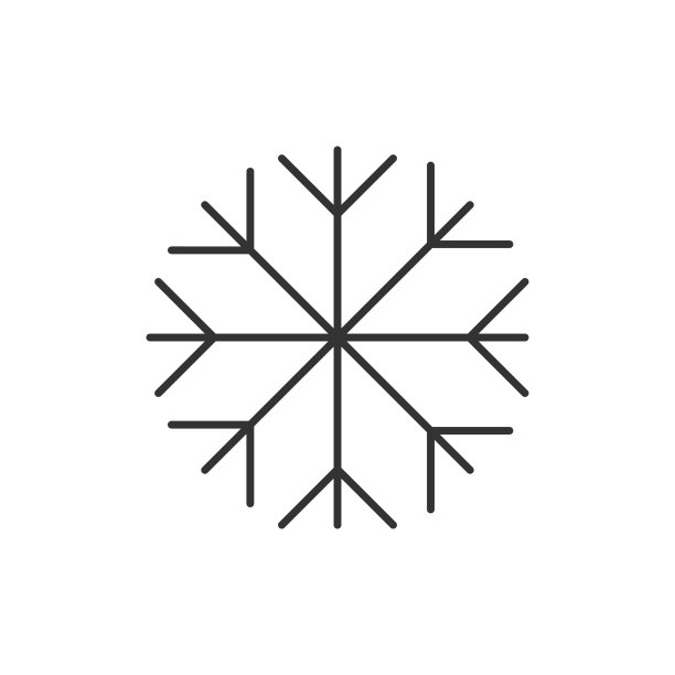 雪花线条图标图片下载