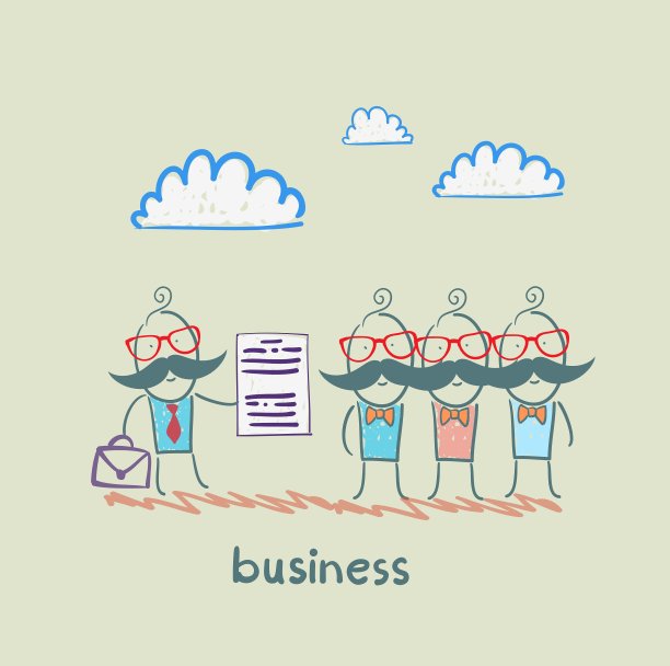 商人谈论商人图片下载