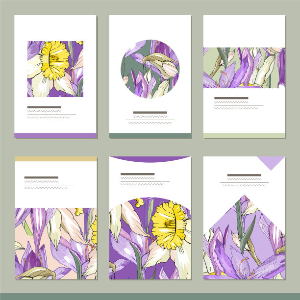 集六花浪漫模板水仙图片下载