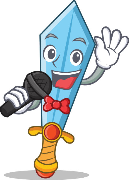 卡通人物唱剑风格图片下载