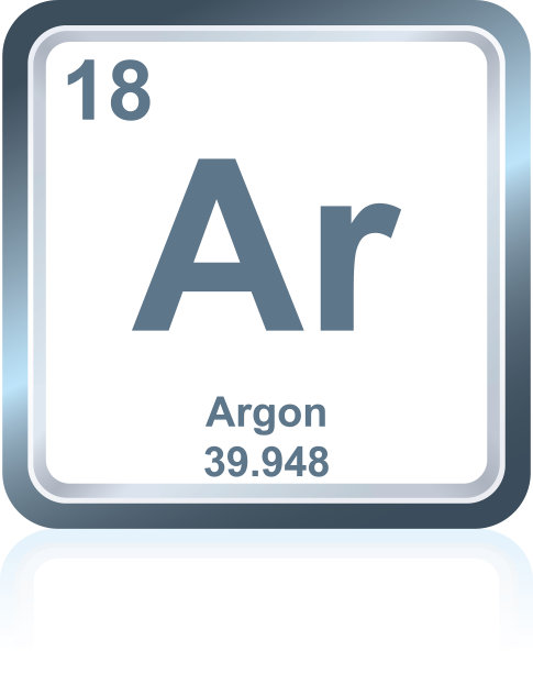 元素周期表中的化学元素氩图片下载