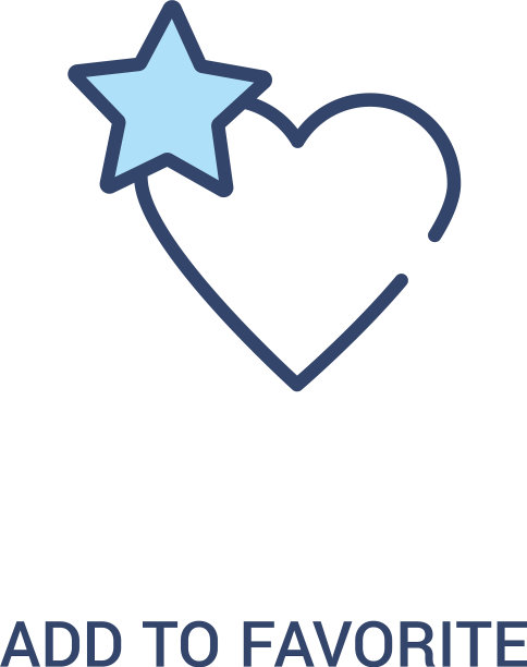 添加到喜爱的概念2彩色图标简单图片下载