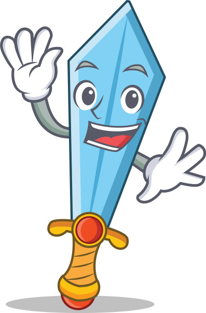 挥剑人物卡通风格图片下载