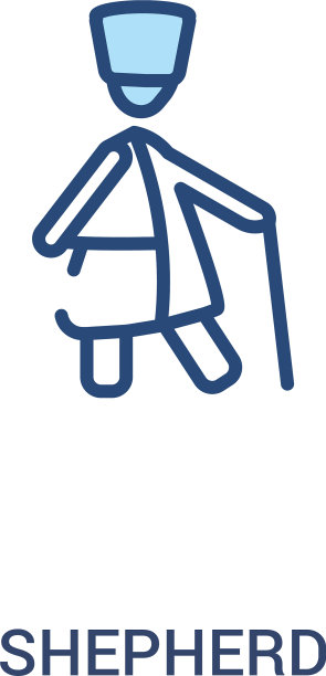 牧羊概念2彩色图标简单线条图片下载