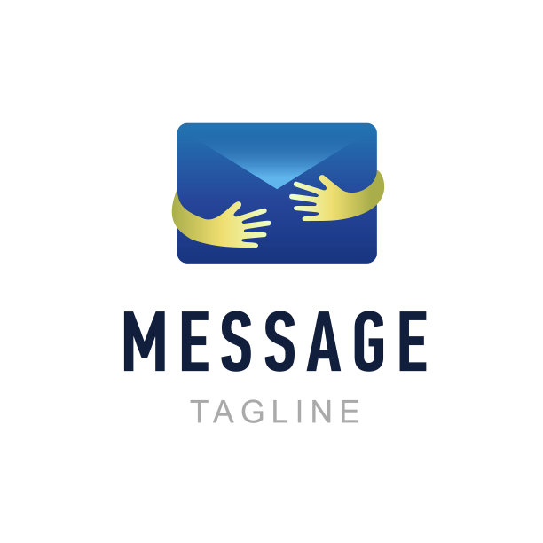 信息标志模板手握信封邮件图片下载