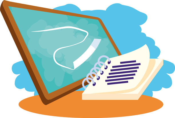 带粉笔和笔记本的黑板图片下载