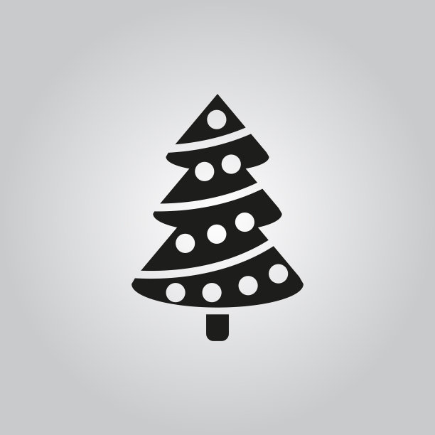 圣诞树标志新年和圣诞节图片下载