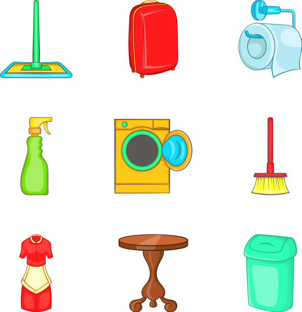 宅地图标设置卡通风格图片下载