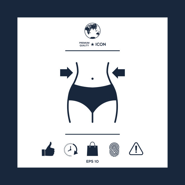 女性腰围减肥食谱腰围图标图片下载