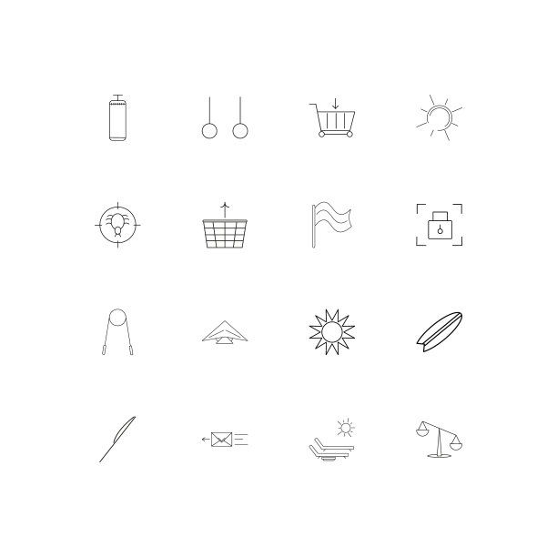 运动健身和娱乐线形瘦身图标图片下载