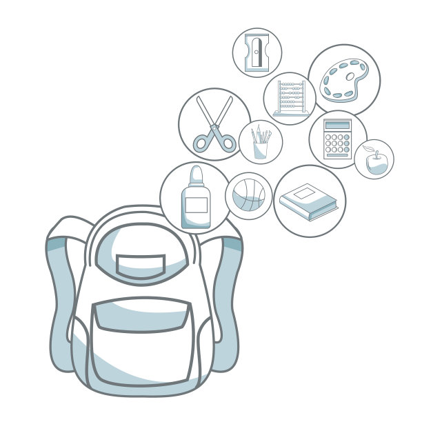 白色背景与颜色剪影阴影图片下载