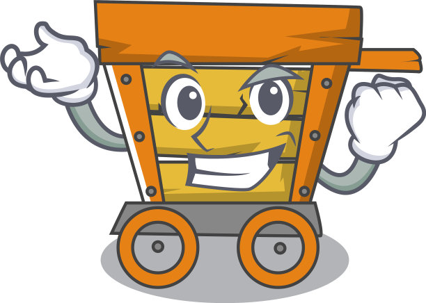 成功的木制手推车人物卡通图片下载