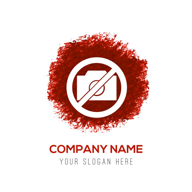 照片相机图标-红色水彩圈飞溅图片下载