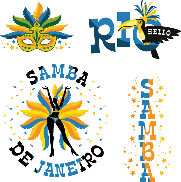 巴西狂欢节大集合的标志图片下载
